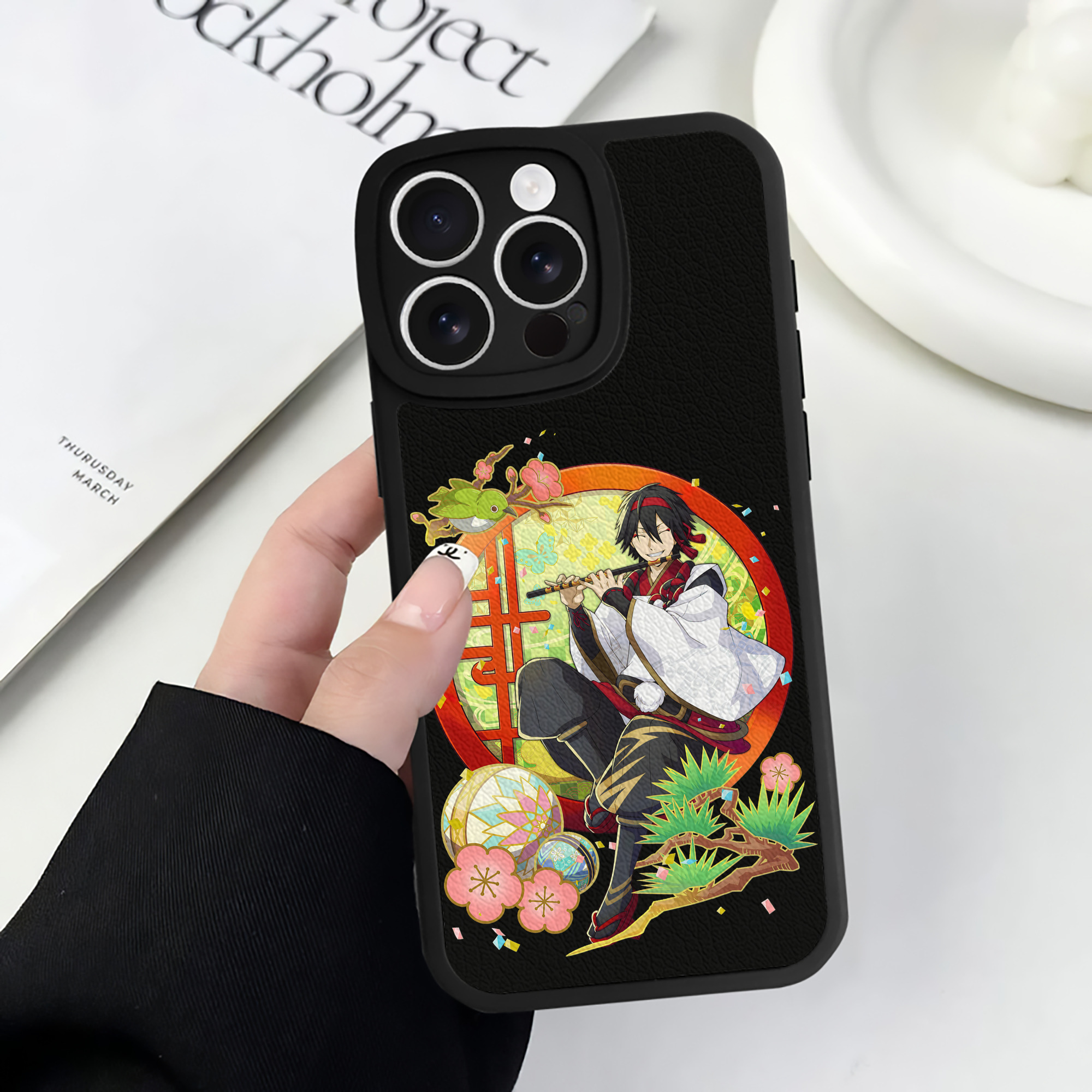 （画像用） 文豪ストレイドッグス Bungo Stray Dogs 【iPhone 16シリーズ対応】シリコンスマホケース（レザー調） 材質：シリコン